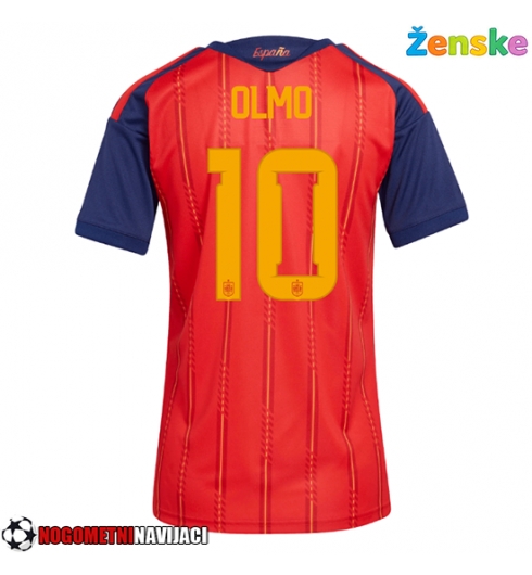 Ženske Nogometnih dresov Španija Dani Olmo #10 Domači SP 2026 Kratki rokavi Ženske Nogometnih dresov Španija Dani Olmo #10 Domači SP 2026 Kratki rokavi